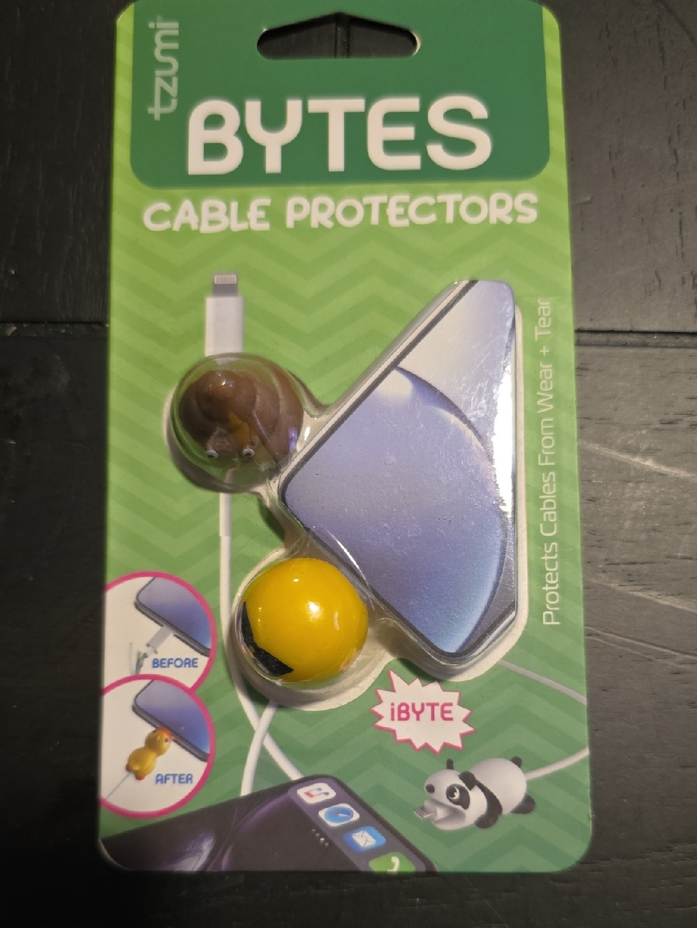 BYTES Cable Protectors Pack - Blue, Yellow & Brown